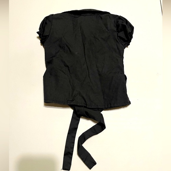 🌟Black Button Up Shirt with Tie Waist Size 12 Months - Picture 3 of 4